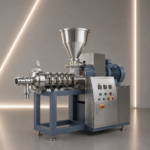 Cryogenic grinding system with feed hopper, screw section and control panel